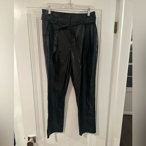 Paige Melila black leather pant